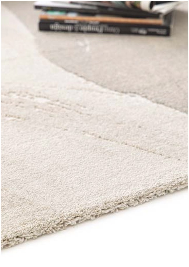 Ковер BALTA RESIST 68518761 200×290 см, молочно-серый, рельефный High-Low Pile, R-PET